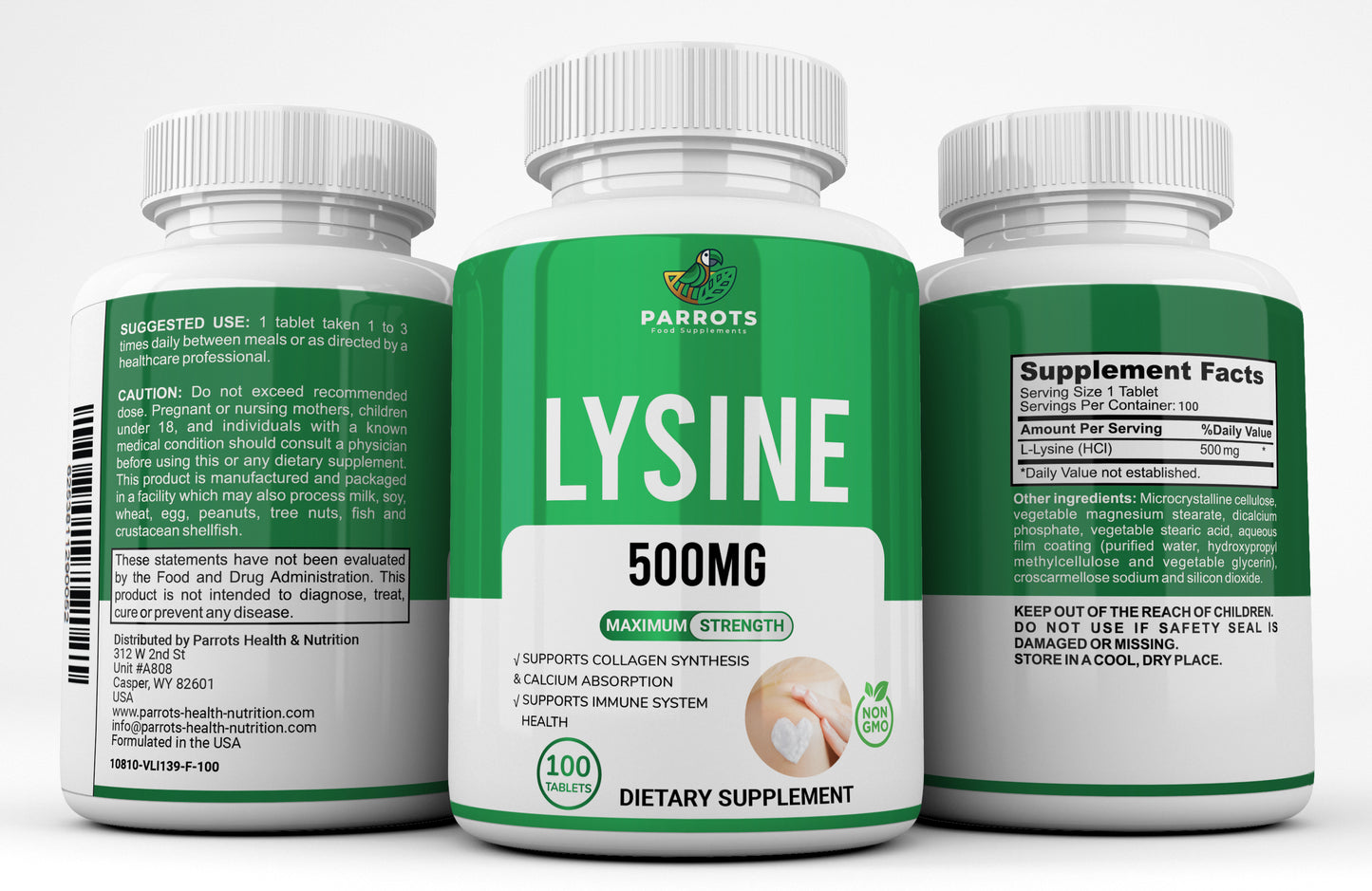 Lysine 500mg 100 Tablets