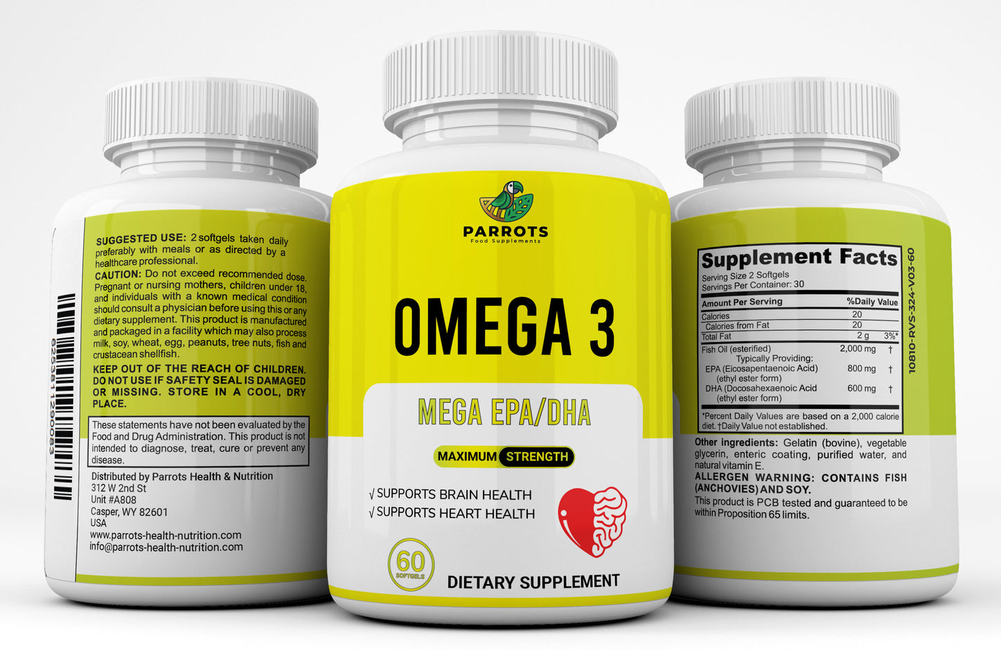 Omega 3 mega EPA/DHA 60 Softgel Capsules