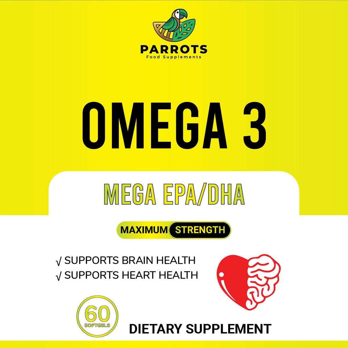 Omega 3 mega EPA/DHA 60 Softgel Capsules