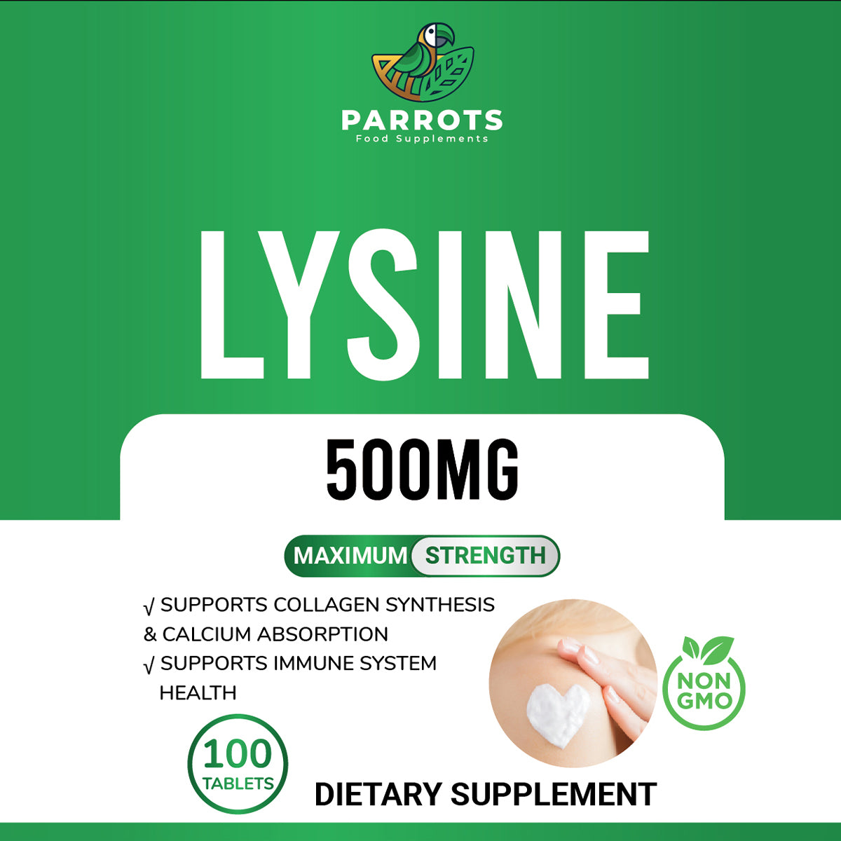 Lysine 500mg 100 Tablets