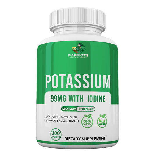 Parrots Potassium 99 mg 100 Tablets with Iodine