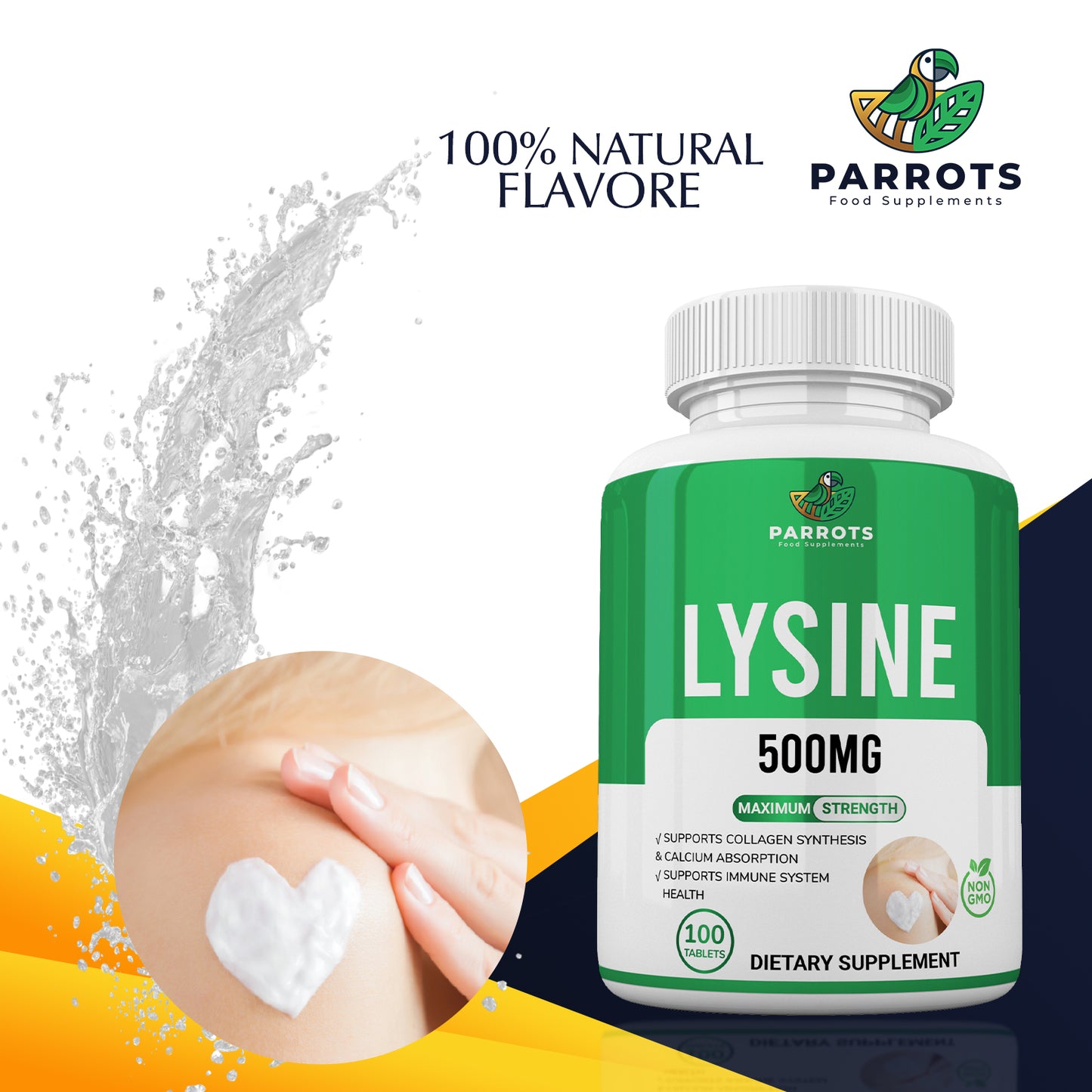 Lysine 500mg 100 Tablets