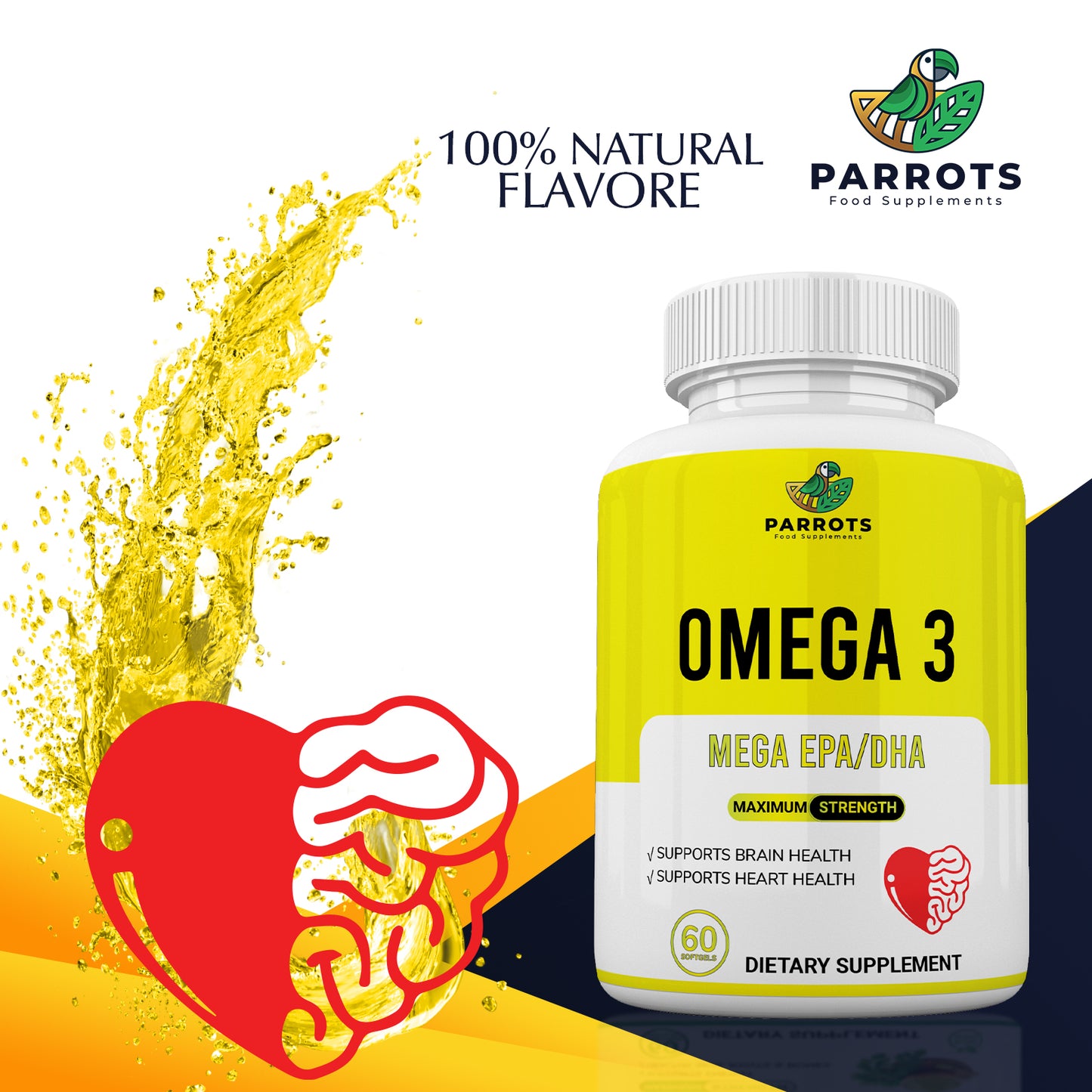 Omega 3 mega EPA/DHA 60 Softgel Capsules